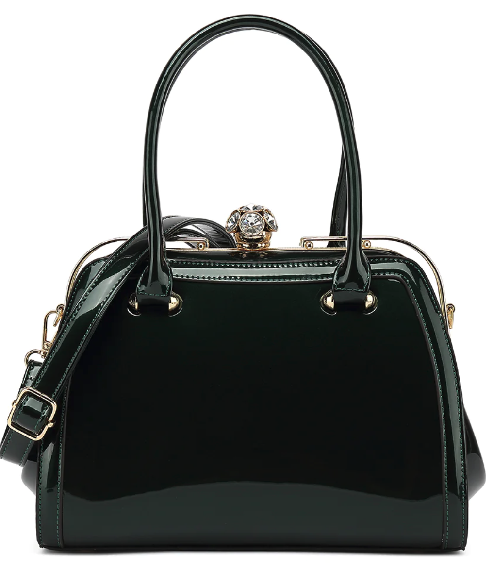 AB409 Frame Satchel Patent Leather