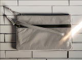 100% Leather Brenda's wristlet in Metallics Made in the USA free shipping