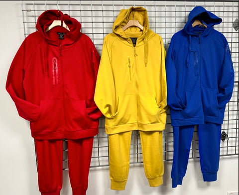 FLE29 pop colors french terry hoody and jogger
