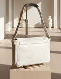 SS96 Have Some Fun Today Brand's shoulder satchel in off-white Lamb