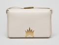 SS96 Have Some Fun Today Brand's shoulder satchel in off-white Lamb