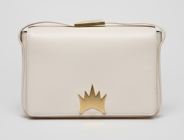 SS96 Have Some Fun Today Brand's shoulder satchel in off-white Lamb