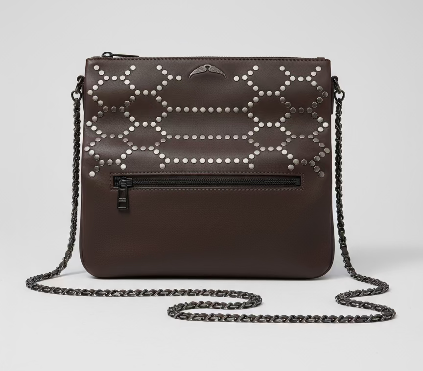 SS83 Zadig & Voltaire suede studded envelope