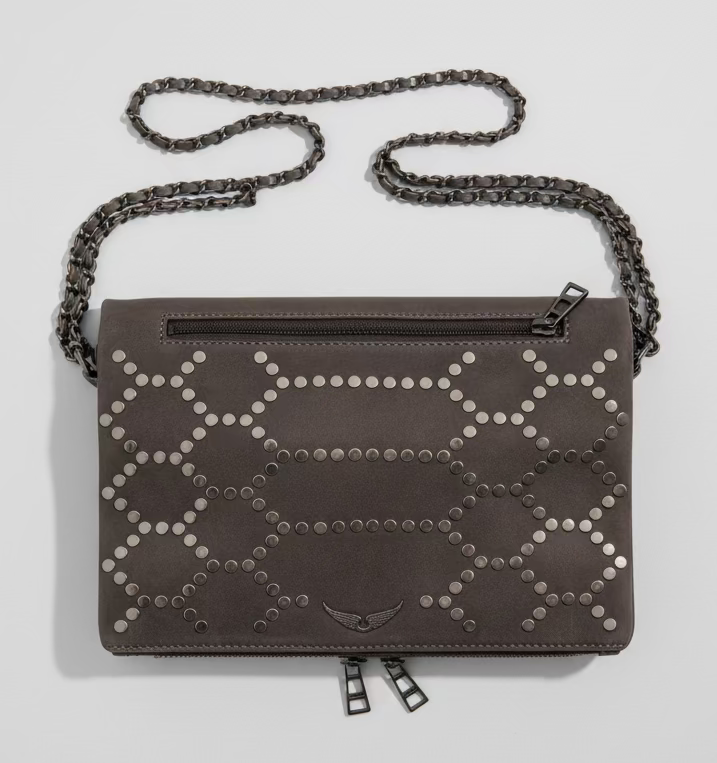 SS83 Zadig & Voltaire suede studded envelope