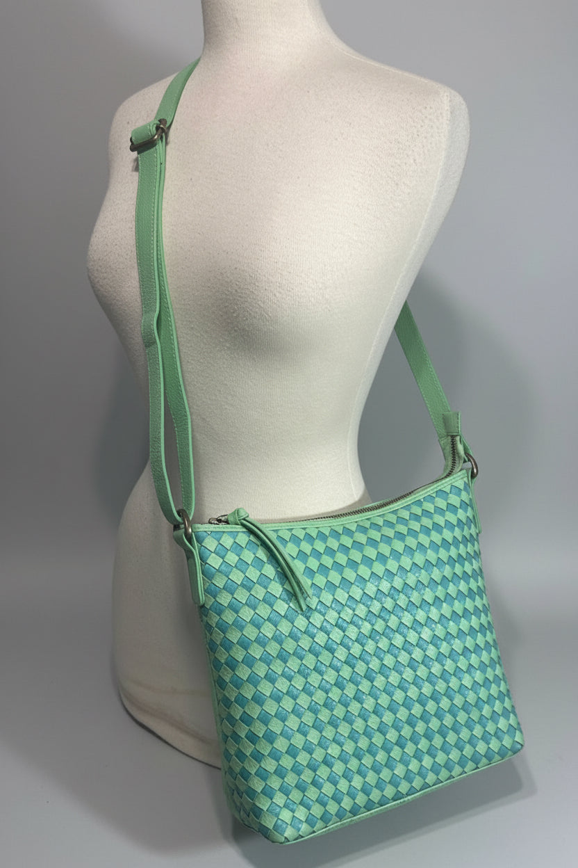 SS99 Two color basketweave crossbody