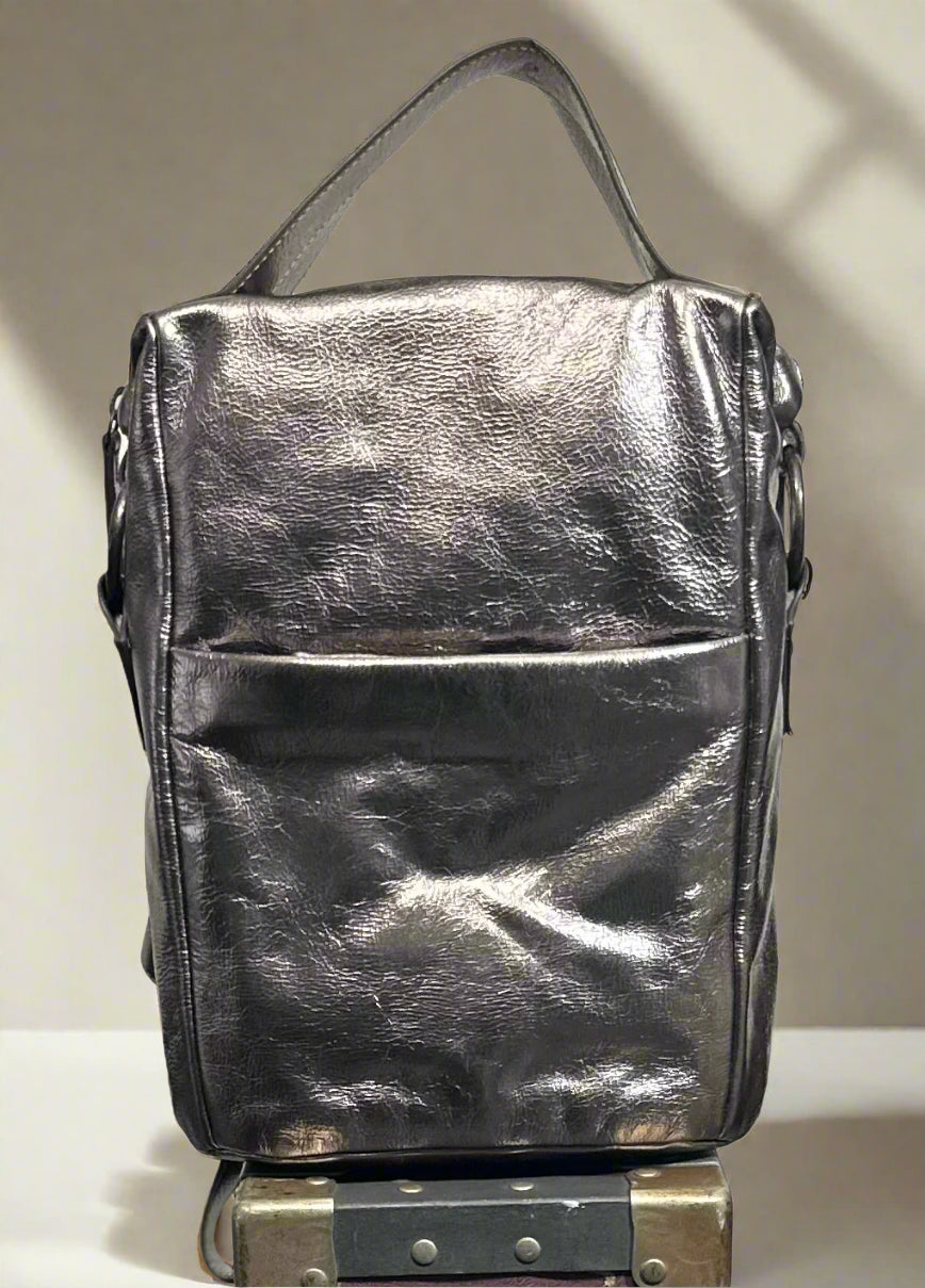 SS66 soft pac Metallic leather backpack