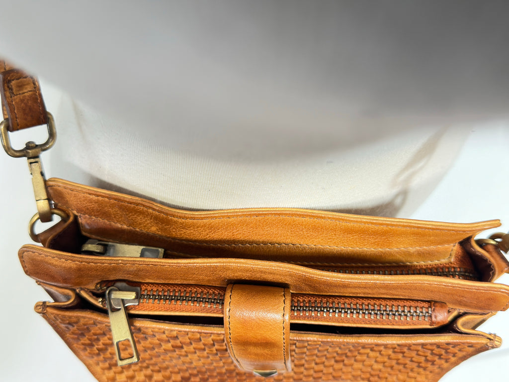 SS45 antique washed Cow organizer crossbody free shipping within the USA