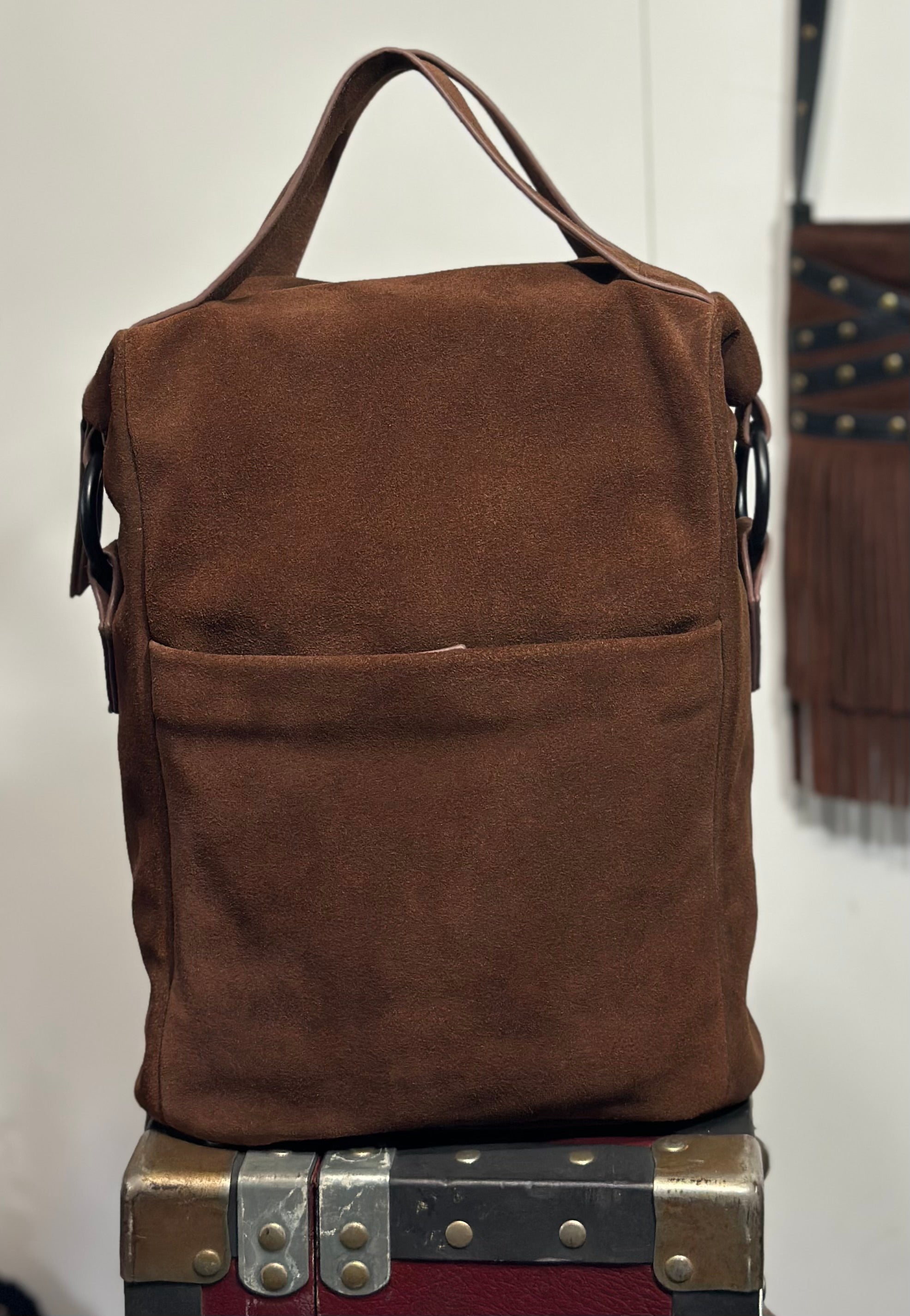 SS69 soft pac suede cow leather backpack "Only 1 left!" free shipping