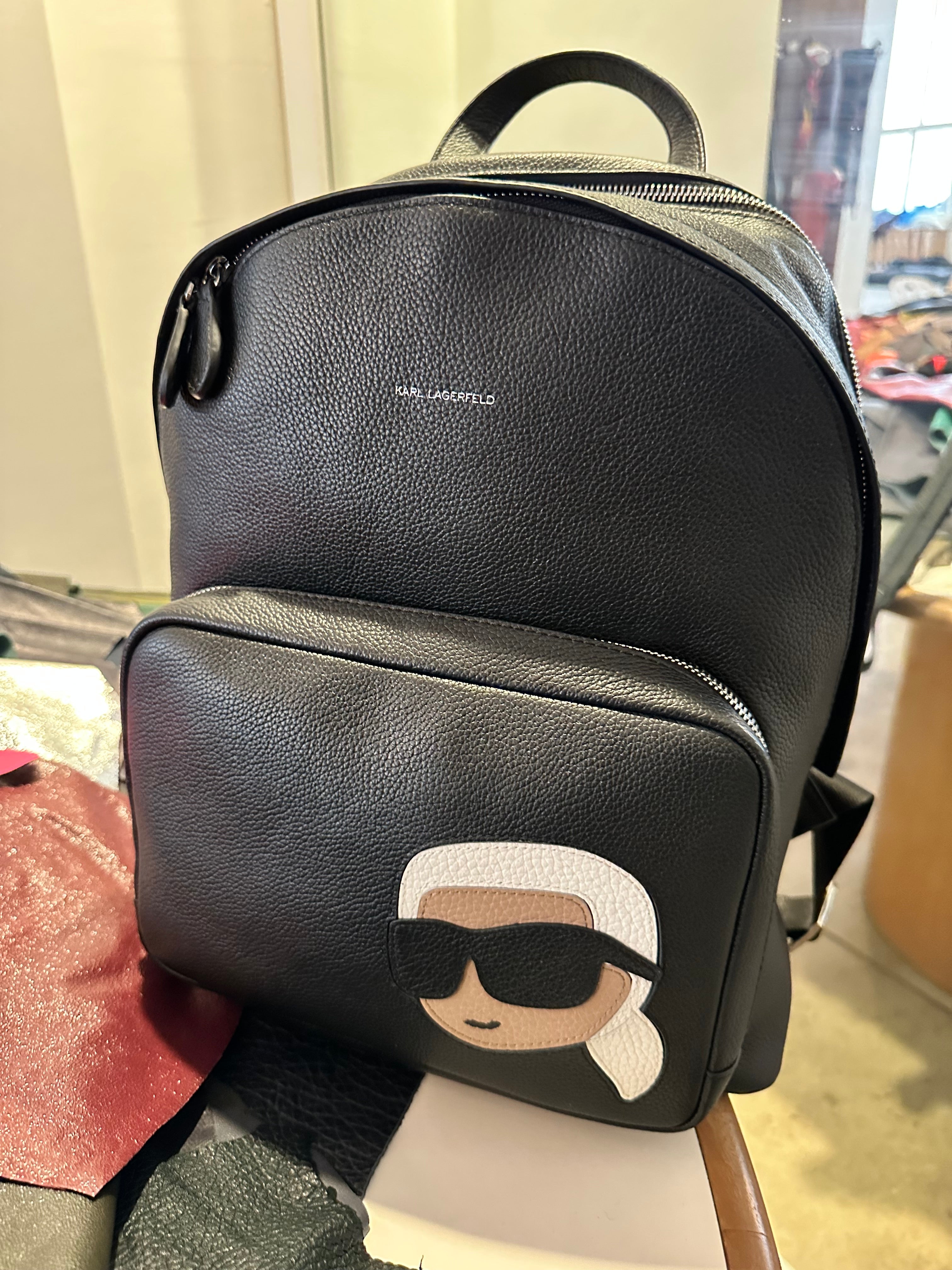 SS117 Leather Karl Lagerfield Backpack