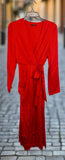 SAMPLE SALE #68 silk V-neck wrap dress