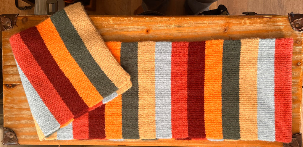 SS62 striped scarf and hat sets