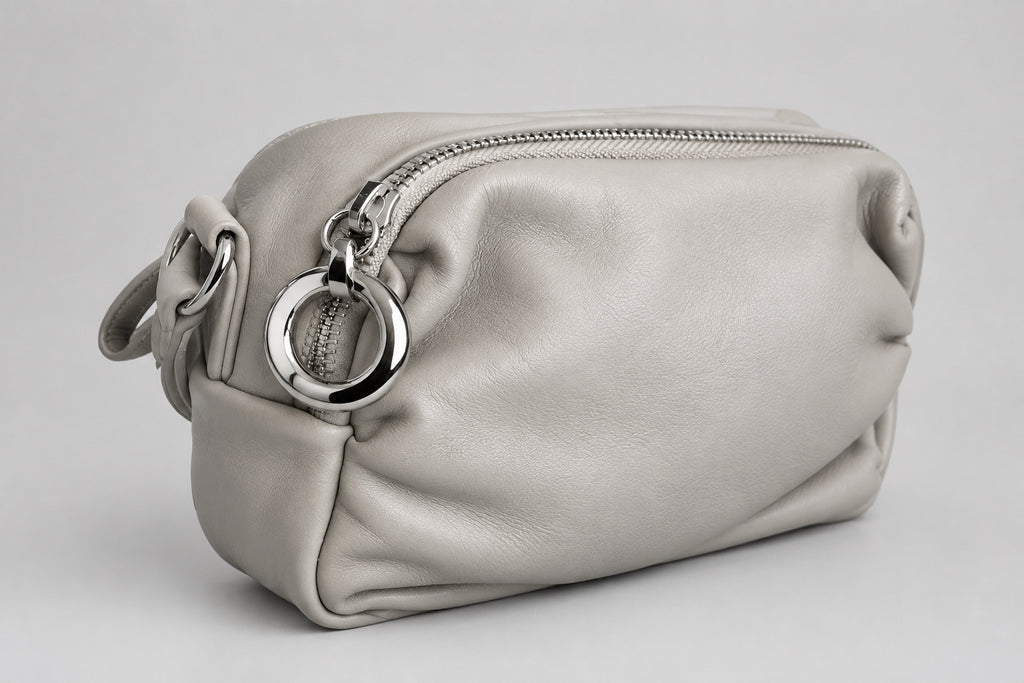 SSV double zip soft lamb crossbody