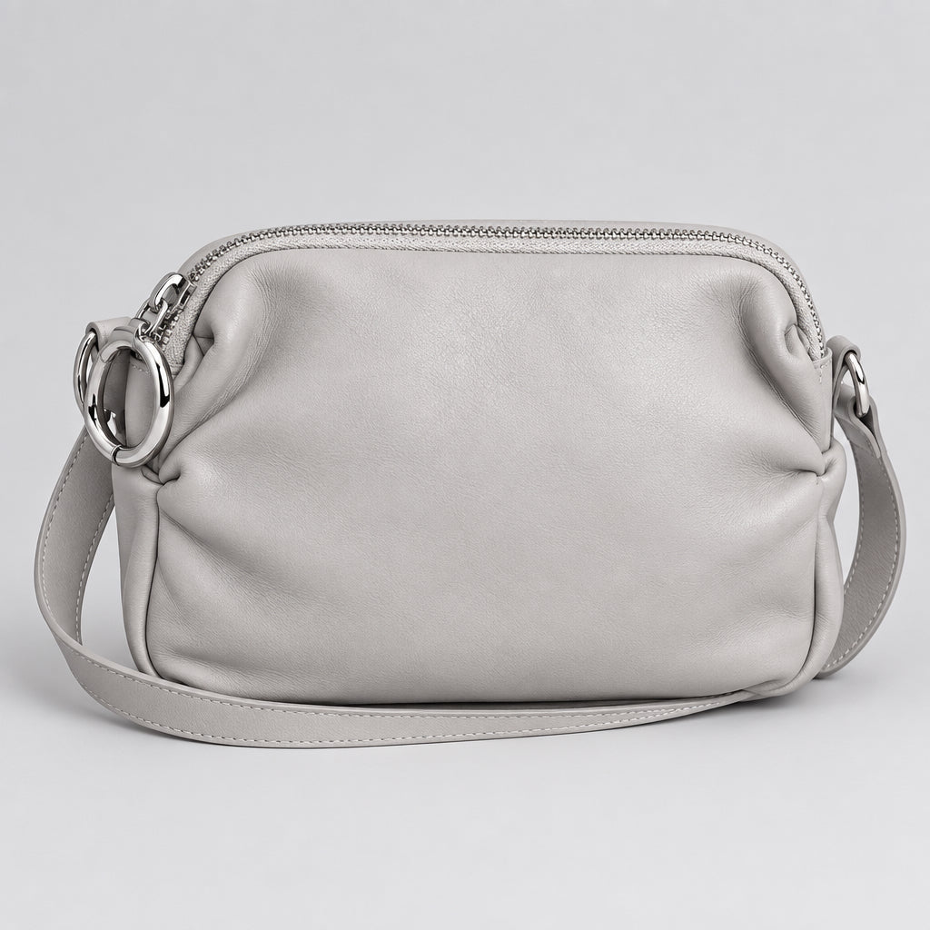SSV double zip soft lamb crossbody