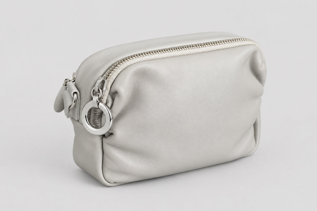 SSV double zip soft lamb crossbody