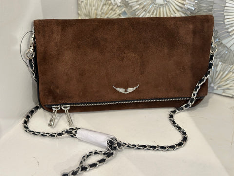 SAMPLE SALE #19 designer leather envelope handbag with free shipping