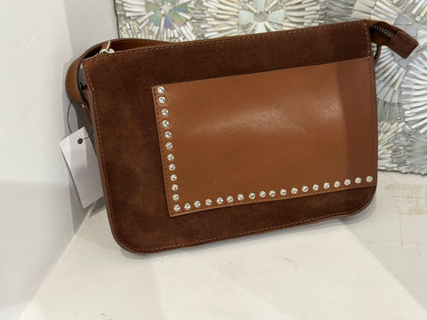 SAMPLE SALE #22 crossbody with decorative outside pocket with free shipping