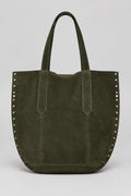 SSV cow suede studded tote