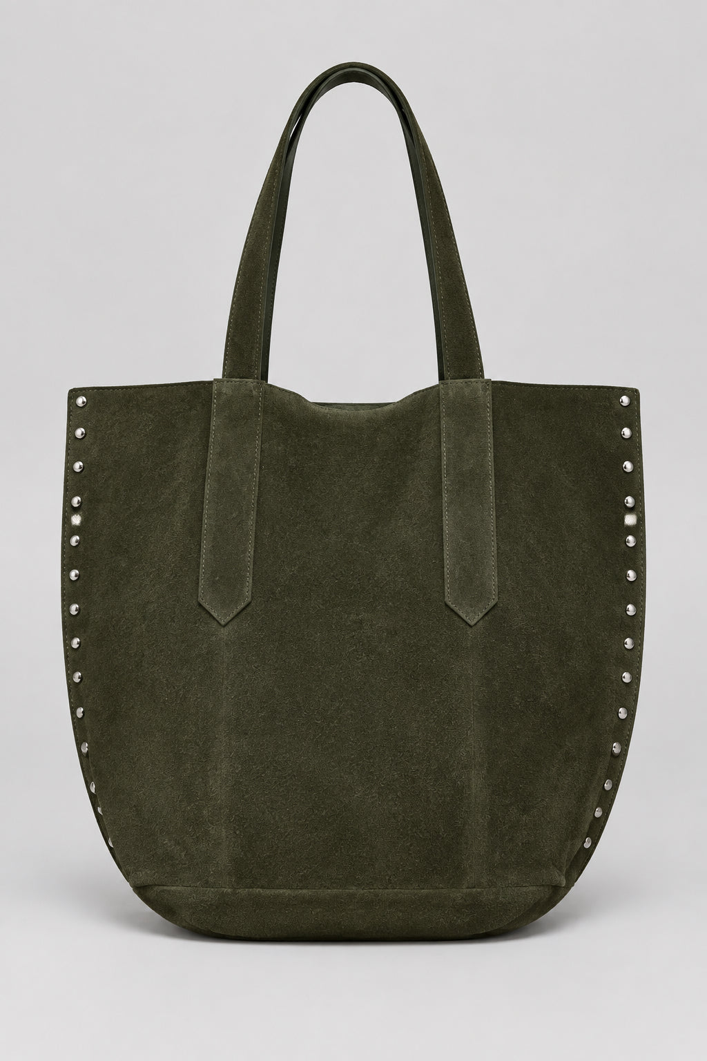 SSV cow suede studded tote