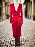 SAMPLE SALE #68 silk V-neck wrap dress