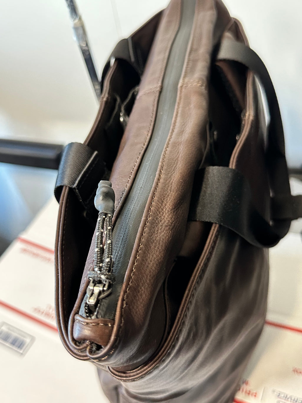 SS27 100% leather ECLIPX convertible Tote Backpack