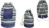 SS Canvas 2PCS  PLAIDS AND STRIPES BACKPACK & DUFFLE