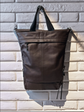 SS ECLIPX 100% leather convertible Tote /Backpack