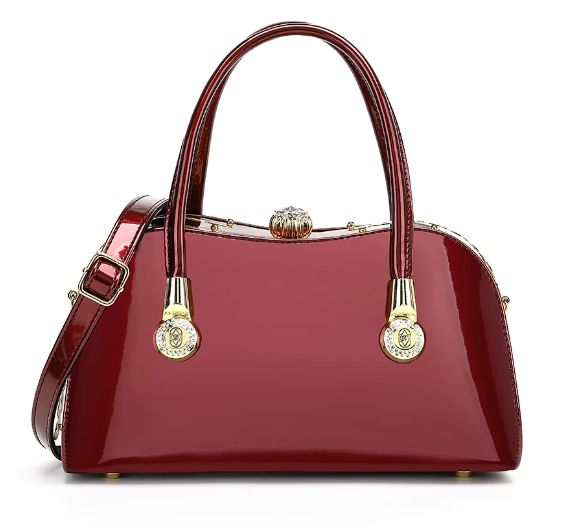 AB414 Lucky Lucy patent leather satchel