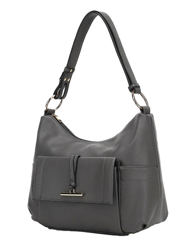 AS102 DOUBLE TOP ZIP FRONT POCKET TOGGLE HARDWARE HOBO