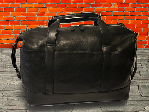 100% leather duffle