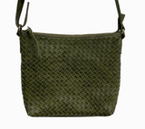 Sample Sale #57 Lisa's Washed Cow Weave Crossbody large capacity