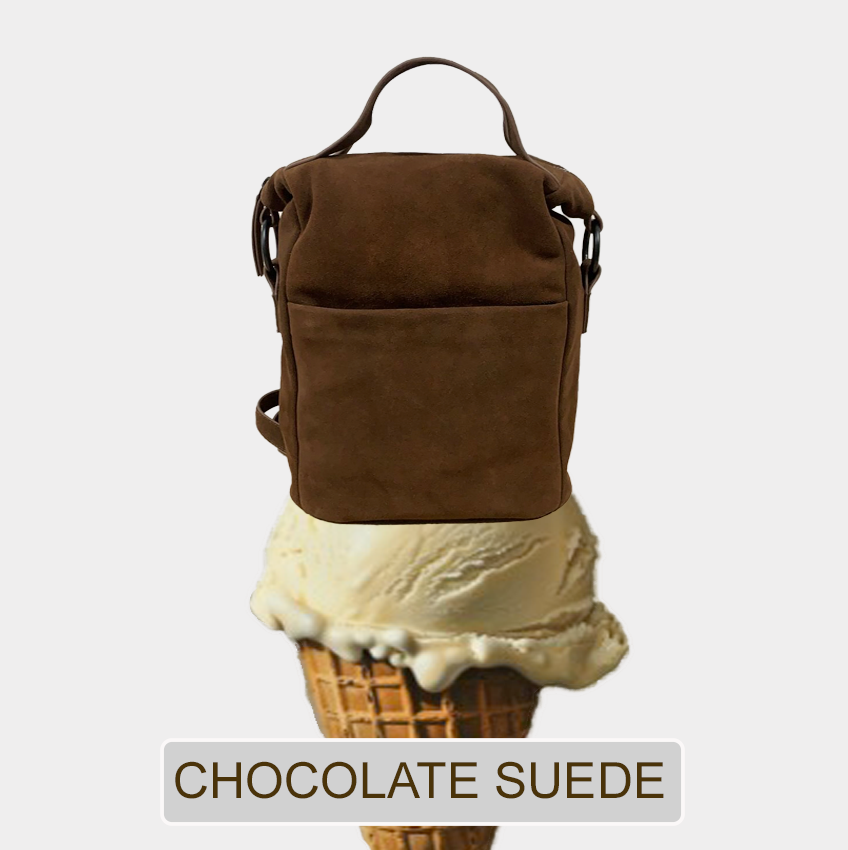 SS69 soft pac suede cow leather backpack - Tan/Chocolate SS69 soft pac suede cow leather backpack - Tan/Chocolate