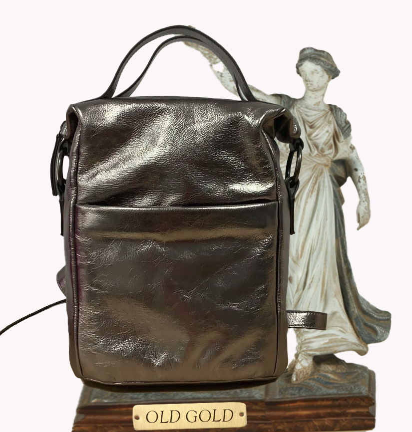 SS66 soft pac Metallic leather backpack