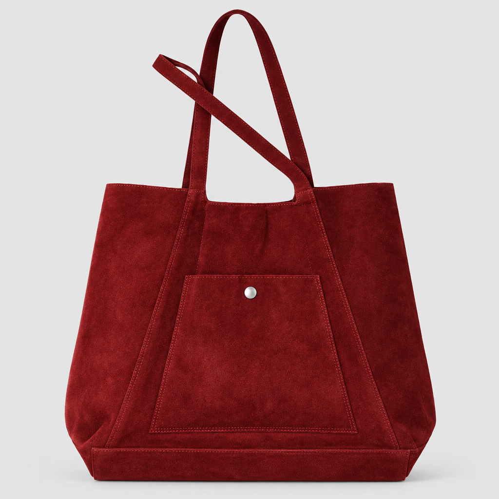 SSV cow suede big pocket tote