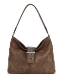 AS111 SLOUCHY HOBO WITH BUCKLE TAB OVER