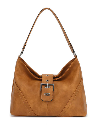 AS111 SLOUCHY HOBO WITH BUCKLE TAB OVER