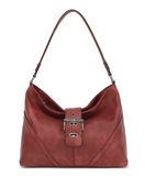 AS111 SLOUCHY HOBO WITH BUCKLE TAB OVER