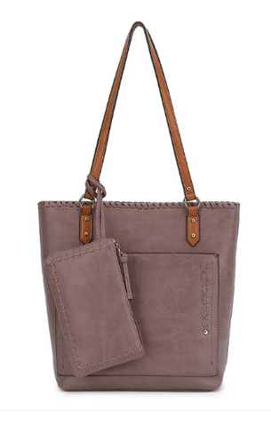 AS 2 N 1 whipstitch tote & pouch