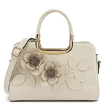 AS400 patent leather roses satchel