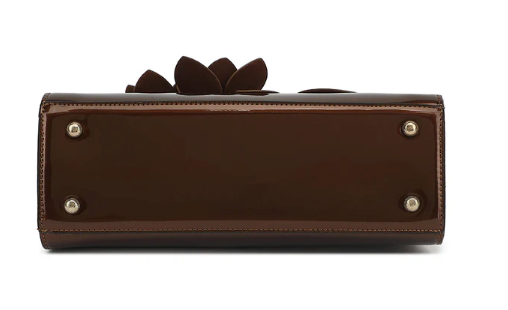 AB400 Patent Leather Roses Satchel