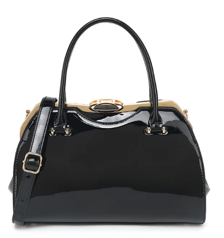 AB401 patent leather Tristen satchel