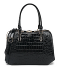 AB406 Patent Leather Crocodile Embossed Satchel