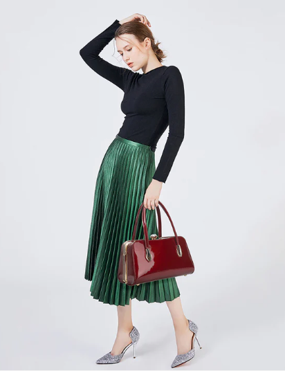 AB407 Patent Leather Lorraine Satchel