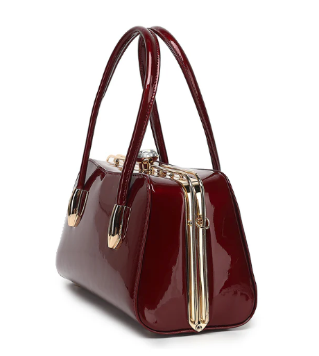 AB407 Patent Leather Lorraine Satchel