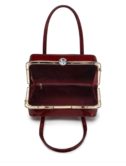 AB407 Patent Leather Lorraine Satchel