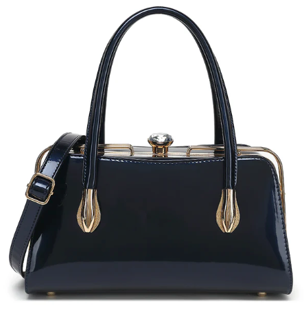 AB407 Patent Leather Lorraine Satchel