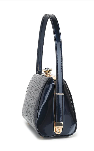 AB412 Patent Leather Petite Satchel