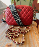 SAMPLE SALE #20 Designer quilted crossbody with 2 straps and free shipping