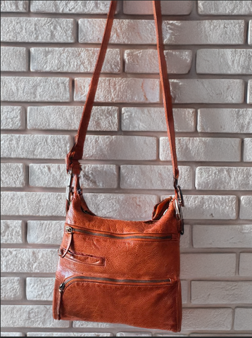 Sample Sale #45 Washed Leather utility pockets crossbody