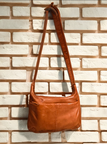 Sample Sale #46 Washed Leather front pockets crossbody