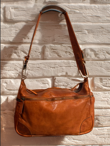 Sample Sale #48 Washed Leather messenger bag